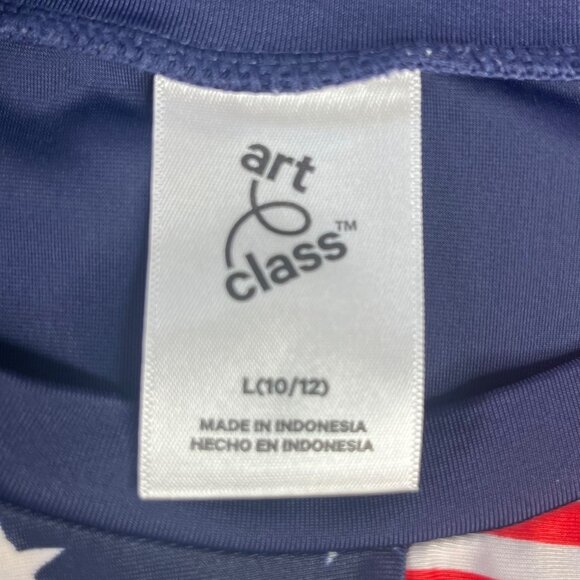 Art Class Swim Rash Guard Girls Large Red White Blue Patriotic - Picture 4 of 6